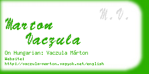 marton vaczula business card