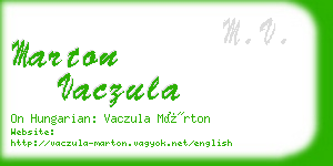 marton vaczula business card